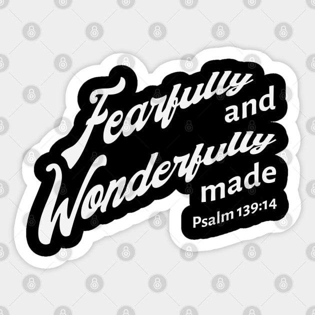 Fearfully and wonderfully made, text art design Sticker by Country Gal